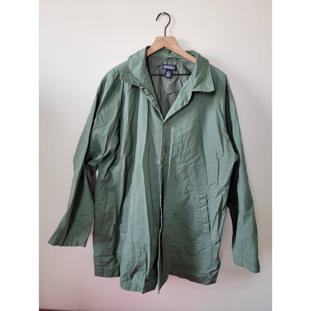 Lands End Green minimalist jacket